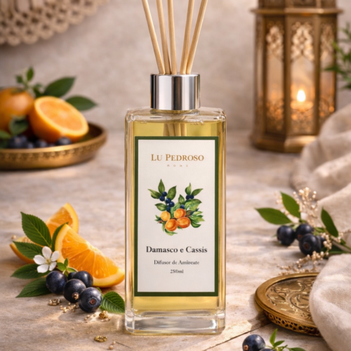 Difusor de Varetas - Damasco e Cassis