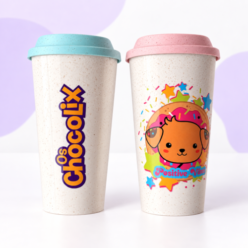 Kit Bucks Chocolix - 2 Copos com Tampa